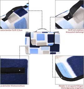 Piknik takaró, strand takaró, 2x2 m, négyzetes