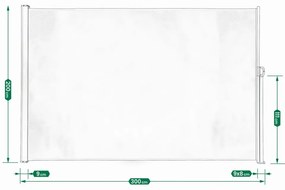 Oldalsó teraszmarkíz 200×300 cm - antracit