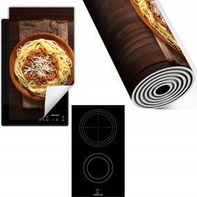 Indukciós Védőszőnyeg Konyhapult 30x52 spagetti fa