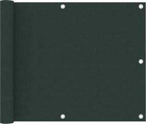 vidaXL sötétzöld oxford-szövet erkélyparaván 75 x 600 cm