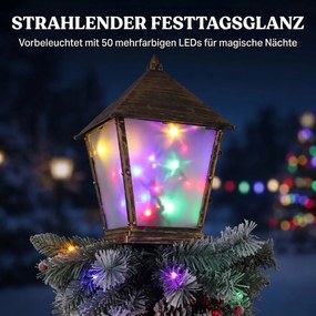Karácsonyi utcai lámpa kültéri használatra LED-es égőkkel, hópelyhes végekkel