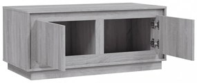 szürke sonoma színű szerelt fa dohányzóasztal 102x50x44 cm