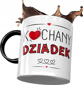 Fekete bögre nagypapának Nagypapa napja Ajándék Nyomtatott fényképpel