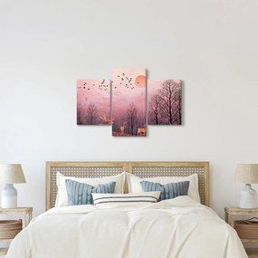 Kép - Szarvas a lenyugvó nap fényében (90x60 cm)