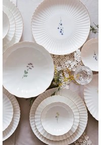 27 darabos porcelán étkészlet, fehér/arany