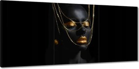 Vászonkép 150x70 Arannyal bevont fej