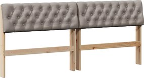 vidaXL Kárpitozott fejtámla Tópszínű 180 cm Tömör fenyőfa