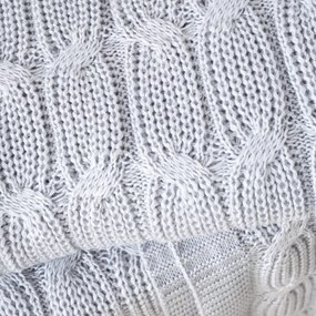 Szürke kötött takaró 130x170 cm Chunky Marl Knit – Catherine Lansfield