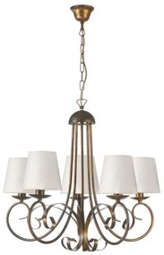 ONLI - Csillár láncon POMPEI 5xE14/6W/230V bronz