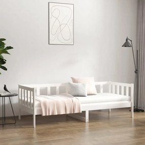 fehér tömör fenyőfa kanapéágy matrac nélkül 80 x 200 cm