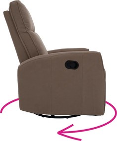 Relax forgószék fotel, szürkésbarna taupe, MEKENZI