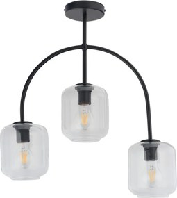 SIGMA LIGHTING 32245 SHINE Mennyezeti Csillár Fekete, Átlátszó E27 IP20