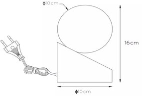 Lucide 45561/01/70 - Asztali lámpa LEN 1xG9/33W/230V