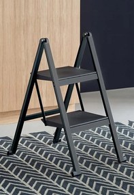 Peka 10.23A/2 Stepolo létra 2 fokozatú/ fekete alumínium