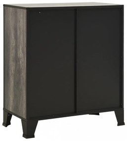 2 db szürke fém és MDF tárolószekrény 72 x 36 x 82 cm