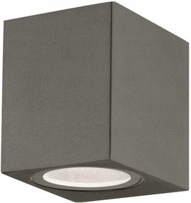 Nova Luce kültéri fali lámpa Nero sötétszürke alumínium üveg diffúzorral