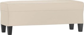 vidaXL krémszínű mikroszálas szövet pad 100 x 35 x 41 cm