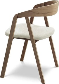 Krémszínű tömörfa étkezőfotel Erika – Makamii