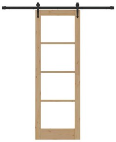 Egyszerű Csúszó Ajtó Barna 73.5 x 211 cm Fa és fém
