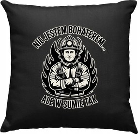 Tűzoltó párna tűzoltó vicc 4 fekete