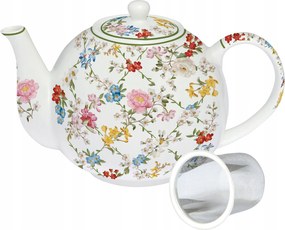 Teapot vízforraló kancsó 1000 ml 1 liter virág motívum színes ajándék