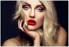 Poszterek 120x80 Hölgy piros rúzsban