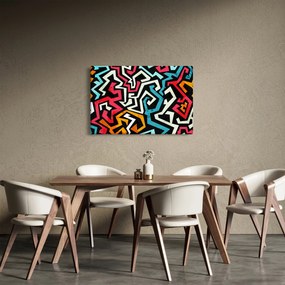 Grafikus absztrakciós kép (90x60 cm)