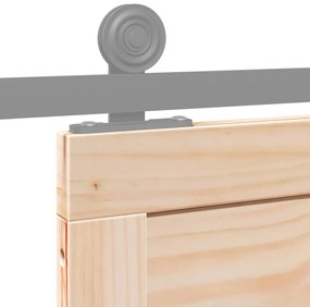 Istállóajtó Barna 80 x 210 cm Tömör fenyőfa