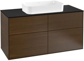 Villeroy &amp; Boch Finion szekrény 120x50.1x60.3 cm Függesztett, mosdó alatti fekete F26200GN