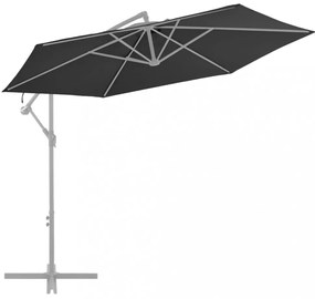 fekete konzolos napernyő csereponyva 300 cm