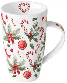 Karácsonyi porcelán nagy bögre Christmas Elements 600 ml
