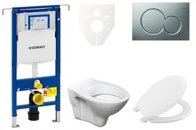 Fali WC szett Geberit előtétfalas szereléshez + Ceramia S-Line Pro WC 111.355.00.5NR3