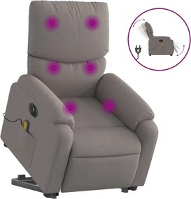 vidaXL tópszínű szövet dönthető elektromos álló masszázsfotel