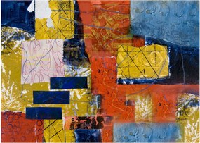 Kép - Absztrakció (üvegen) (70x50 cm)