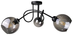 Keter Lighting Felületre szerelhető csillár RIN 3xE27/60W/230V fekete NA0237