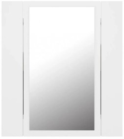 fehér akril LED-es fürdőszobaszekrény tükörrel 40 x 12 x 45 cm