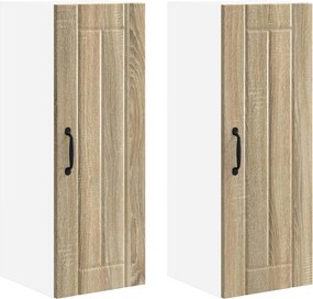 vidaXL Konyhaszekrény 2 pcs Sonoma tölgy 30 x 31 x 80 cm Faanyag