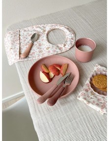 Piros-lazacszínű szilikon gyerek evőeszköz szett 3 db-os Rose Mix – Cam Cam Copenhagen