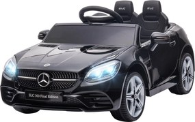 AIYAPLAY 12 V Elektromos Autó Gyerekeknek, 2.4G Távvezérlős Jármű LED Fényszórókkal, Biztonsági Övvel, Klaxonnal, Zenével, Mercedes SLC 300 Gyerekautó