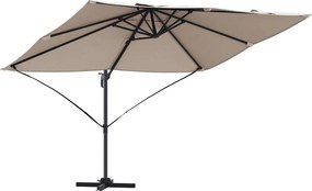 vidaXL Napernyő Tópszínű 351 x 250 x 260 cm Pamut és Alumínium