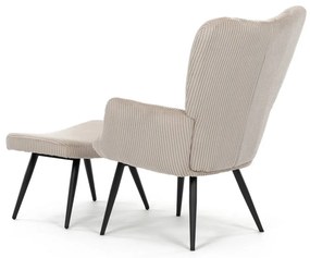 Pihenőfotel lábtartóval L7285 CRM6, krém