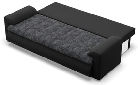 Tokio kanapéágy, fonott + műbőr, szürke - fekete