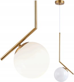 Mennyezeti függőlámpa Arany fehér gömb E27 üveg Led hálószoba lámpabúra