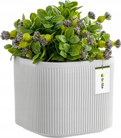 Virágcserép kerámia fedél Fehér Mat 14,5 cm H13,5 cm Mat Modern Stílus