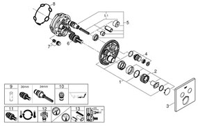 GROHE 29124A00 - termosztátos csaptelep GROHTHERM SMARTCONTROL grafit