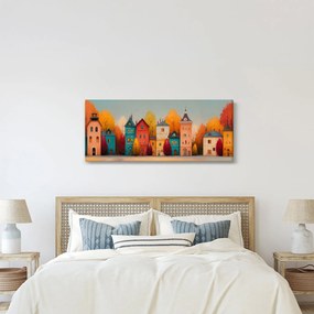 Kép - Őszi falu (120x50 cm)