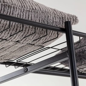 Storn fekete fém ruhásszekrény, 120x182 cm - Kave Home