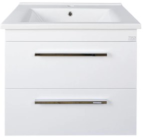 TMP VIVA 55 fali fürdőszobabútor - Sanovit ATRIA 9055 porcelán mosdóval - 55x45,5 cm