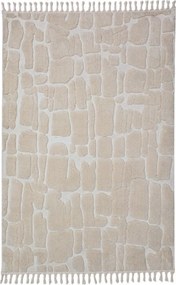 Krémszínű szőnyeg 200x300 cm Esra Cobbled – Flair Rugs