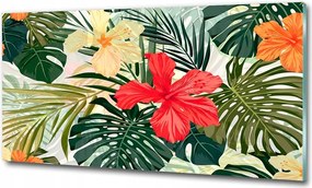 Fotótapéta üvegfalra Varázslatos virágok 125x50